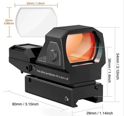 Schwarzer roter Punkt für die Jagd automatisch heruntergeschaltet und professionelle Reticel Farbe Rot grün
