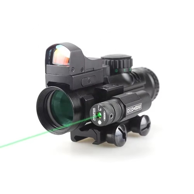 155mm Länge Prismatische Reichweite Jagd 4x32 mit rotem Laser und Mini Red Dot