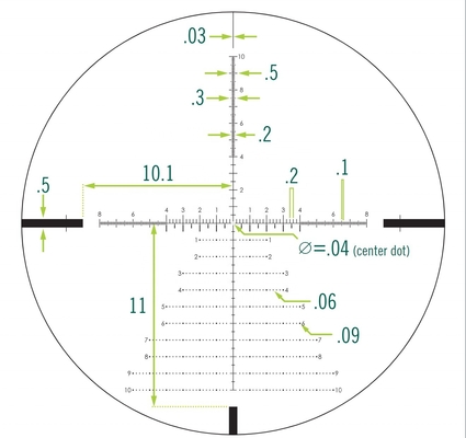 Vor Optical Scope 5-25x56FFP 34mm mit Glasretikel und 56mm Objektivobjektivdurchmesser