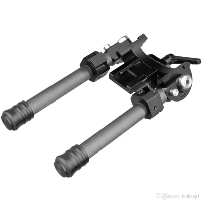 Verstellbarer Rückziehbarer Bipod für 22mm Jagdbereich Mittelhöhe 18-25cm Aluminium