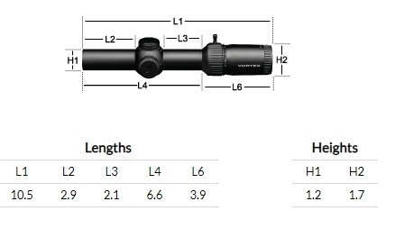 18.5oz 1-6x24 SFP Optic Sight AR-BDC3 Reticle 30 mm Rohr mit festem Parallax-Einstellung