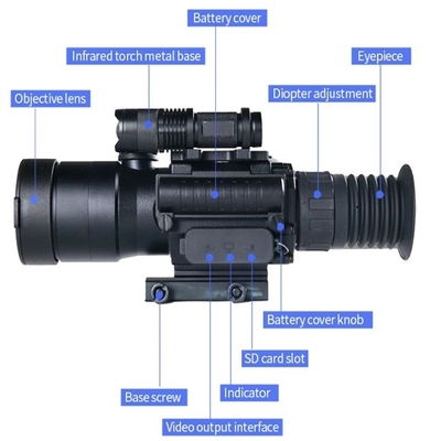 55 mm Augenerleichterung KDS1W 3.7X-11X Digitale Nachtsicht für die Jagd IP65