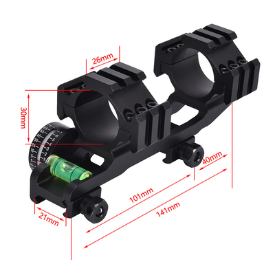 22 mm Breite Dual Ring Scope Mount mit Blasenebene und Winkel Indikator Mittelhöhe 21 mm