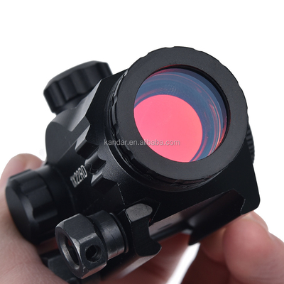 1x Mini Red Dot Sight für Jagdbeleuchtung 6 Ebenen Rot Push Button Typ