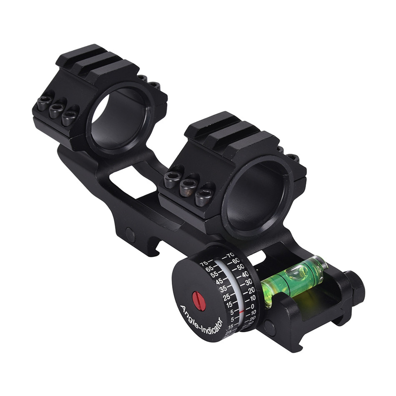Tactical Dual Scope Mount Ring mit Blasenebene 40 mm Offset passt 21 mm Picatinny Rail
