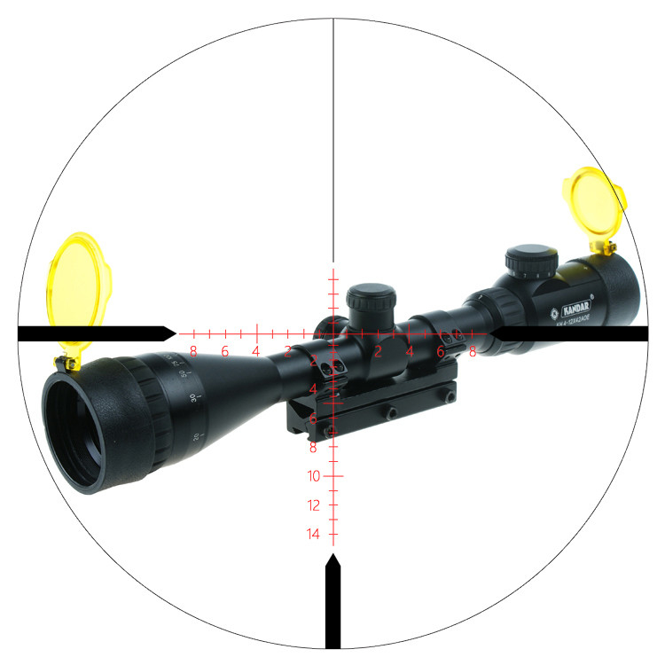 KH 4-12x42 AOE-Bereich mit 3,5-10,5 mm Ausgangspupille und RGB-M-Dot-Beleuchtungsscheiben