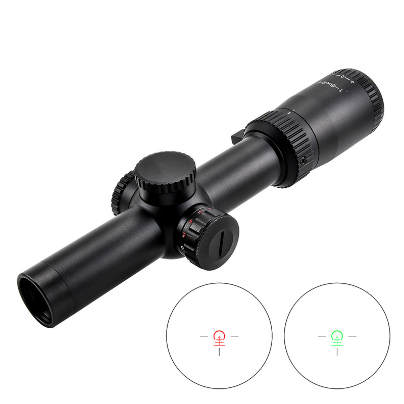 1-6x24 Schwarzes taktisches Glas mit geätztem Reticel-Optikum Umfang für die Jagd LPVO Sicht vielseitig